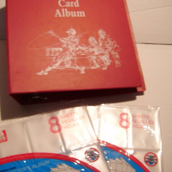 Red Baseball Card Binder with Plastic Pockets - Picture 1 of 4
